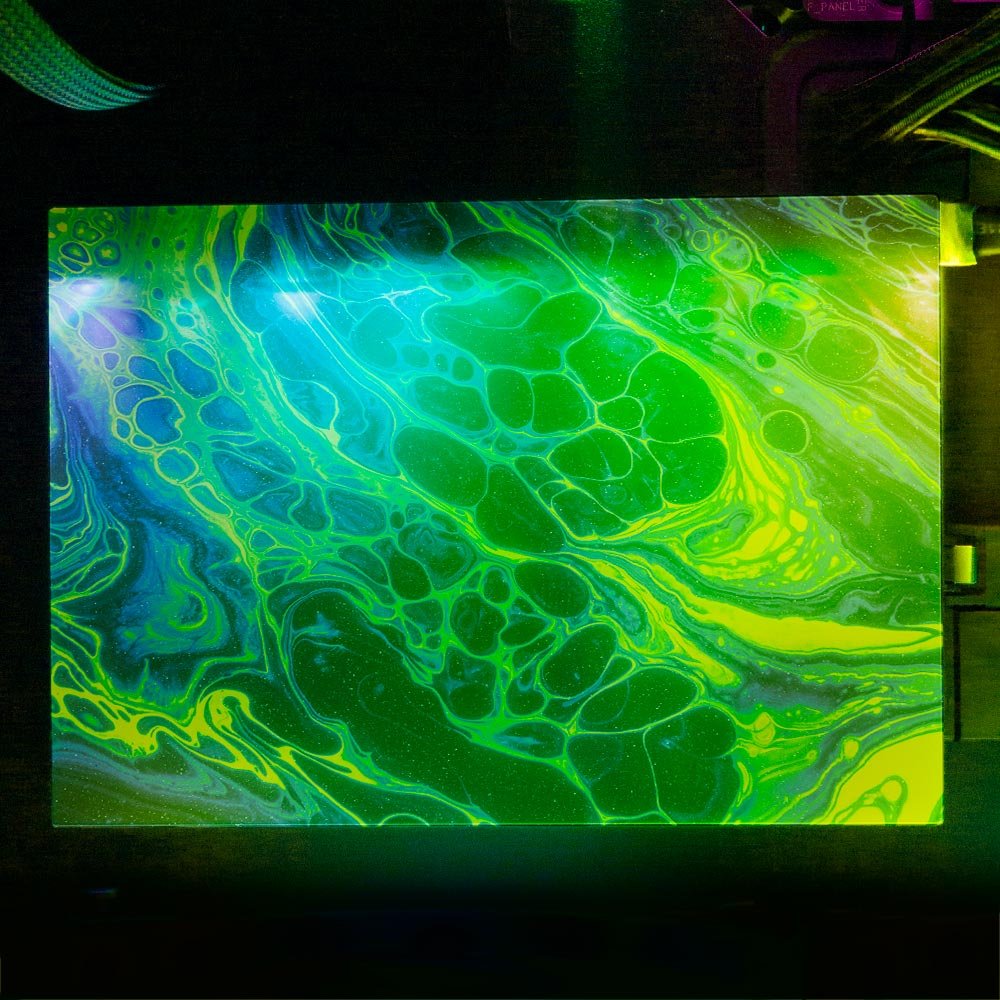 Neon Green RGB HDD Cover Horizontal - Geoglyser - V1Tech