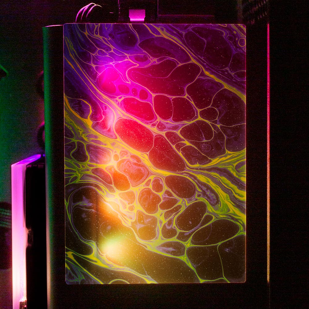 Neon Green RGB SSD Cover Vertical - Geoglyser - V1Tech