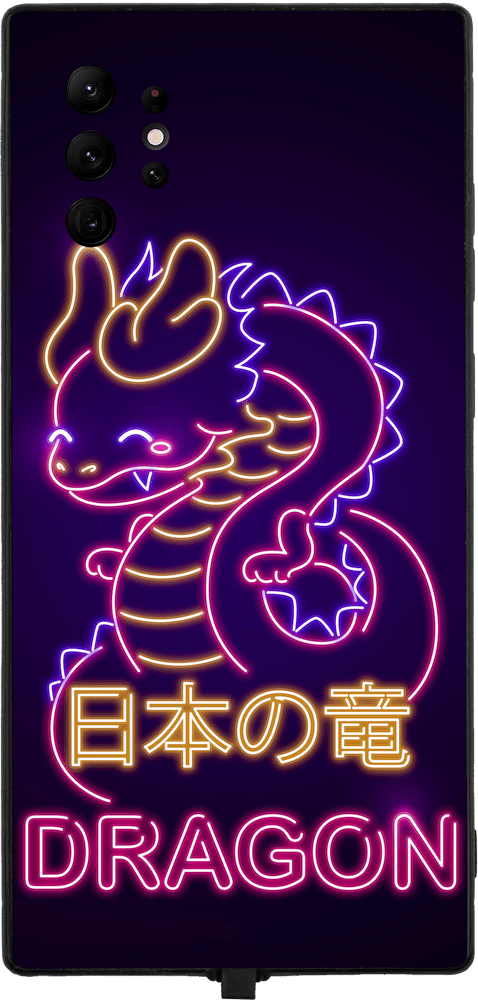 Neon Kawaii Dragon RGB LED Protective Phone Case for iPhone and Samsung Models - Donnie Art - V1 Tech