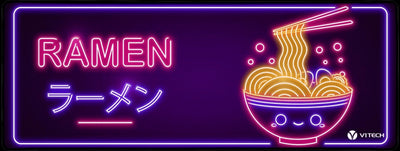 Neon Ramen Large Mouse Pad