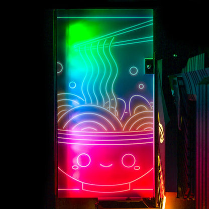 Neon Ramen Lian Li O11 and Dynamic and XL Rear Panel Plate Cover with ARGB LED Lighting - Donnie Art - V1Tech