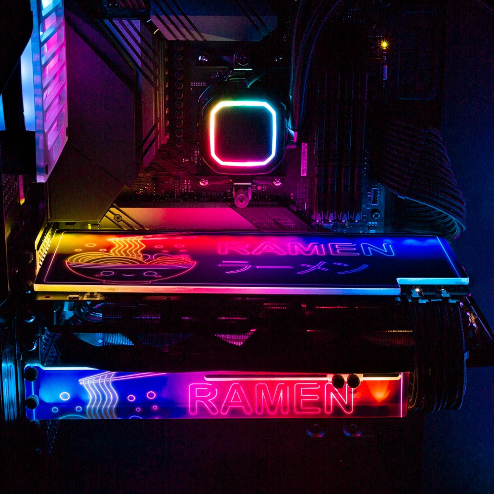 Neon Ramen RGB GPU Backplate - Donnie Art - V1Tech