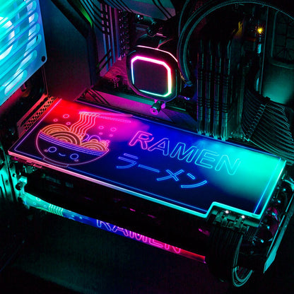 Neon Ramen RGB GPU Backplate - Donnie Art - V1Tech