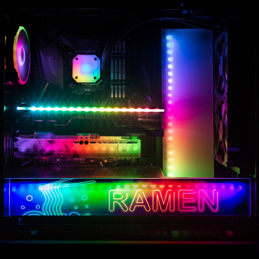 Neon Ramen RGB PSU Shroud Cover - Donnie Art - V1Tech