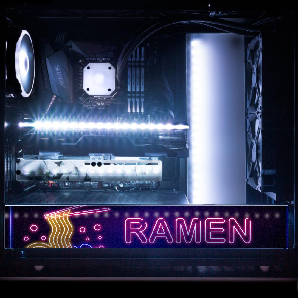 Neon Ramen RGB PSU Shroud Cover - Donnie Art - V1Tech