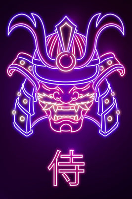 Neon Samuraii Plexi Glass Wall Art