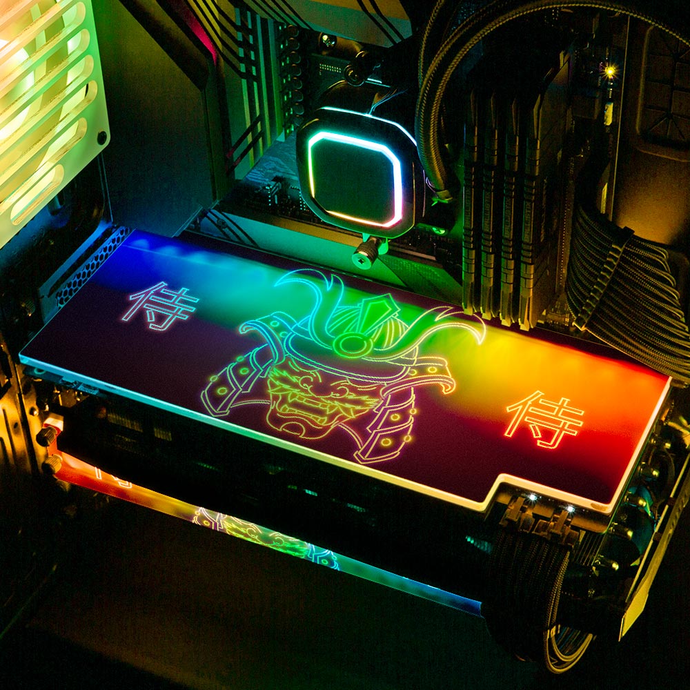 Neon Samuraii RGB GPU Backplate - Donnie Art - V1Tech