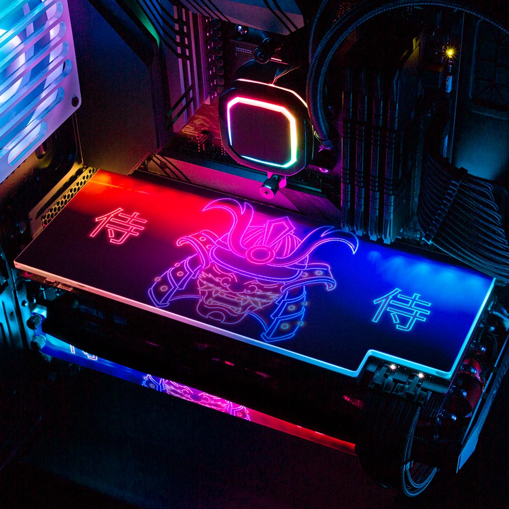 Neon Samuraii RGB GPU Backplate - Donnie Art - V1Tech