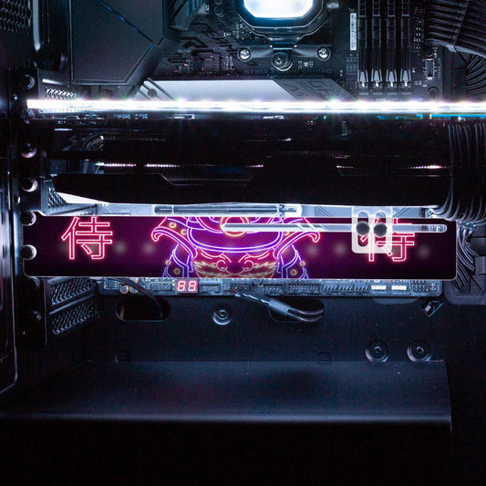 Neon Samuraii RGB GPU Support Bracket - Donnie Art - V1Tech