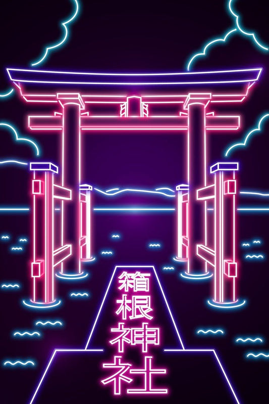 Neon Torii Gate Plexi Glass Wall Art - Donnie Art - V1Tech