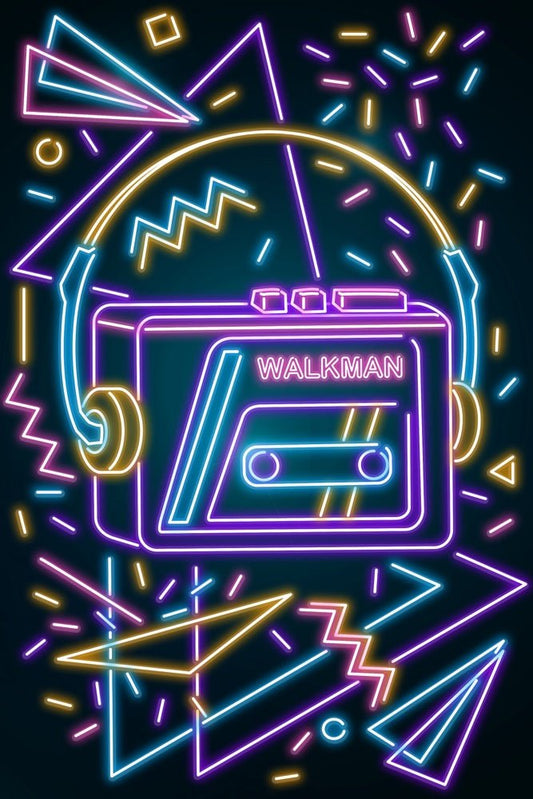 Neon Walkman Plexi Glass Wall Art - Donnie Art - V1Tech