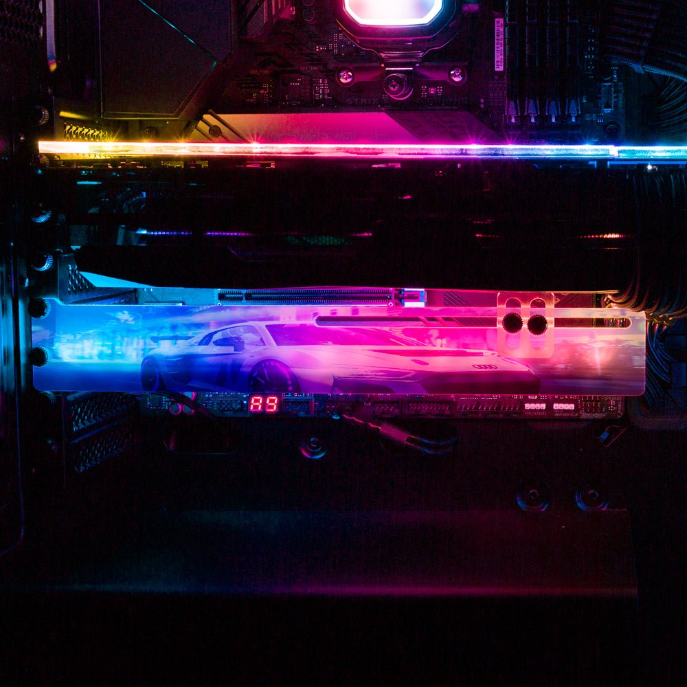 Night Cruise RGB GPU Support Bracket - Nogar007 - V1Tech