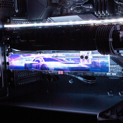 Night Cruise RGB GPU Support Bracket - Nogar007 - V1Tech