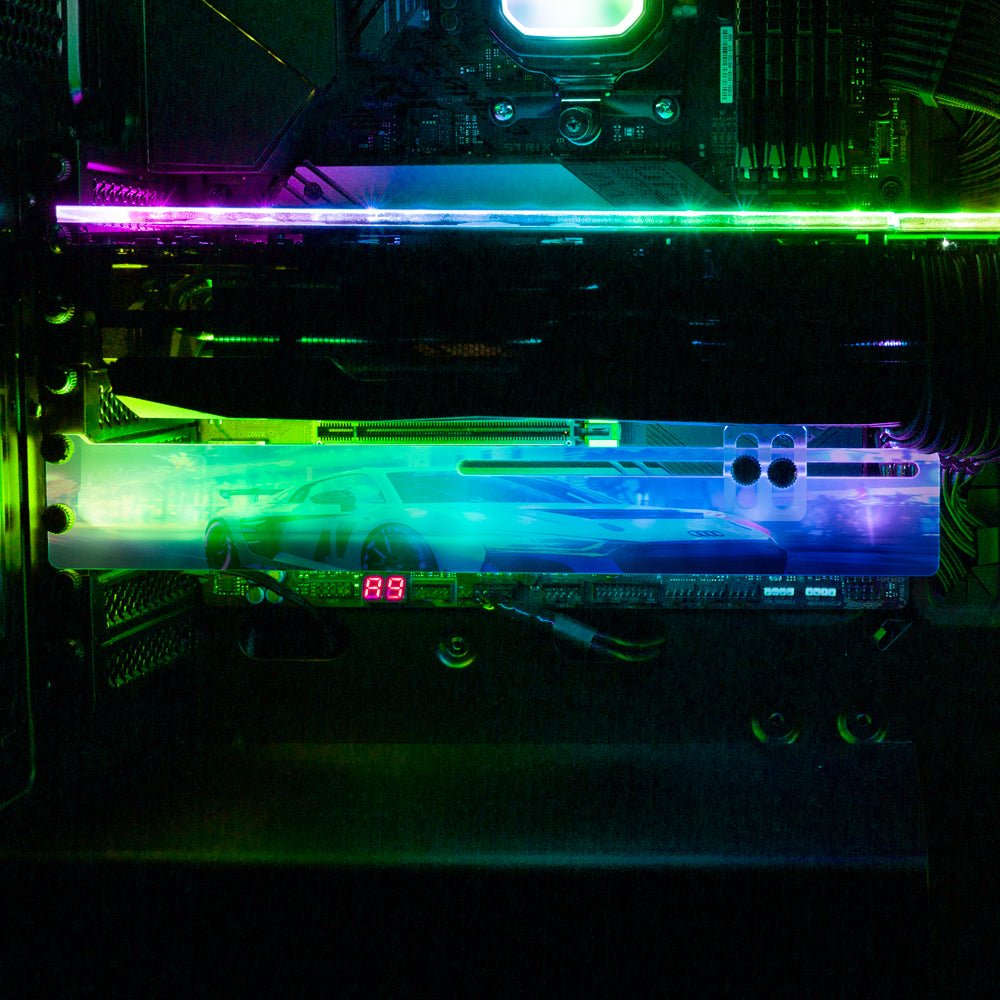 Night Cruise RGB GPU Support Bracket - Nogar007 - V1Tech