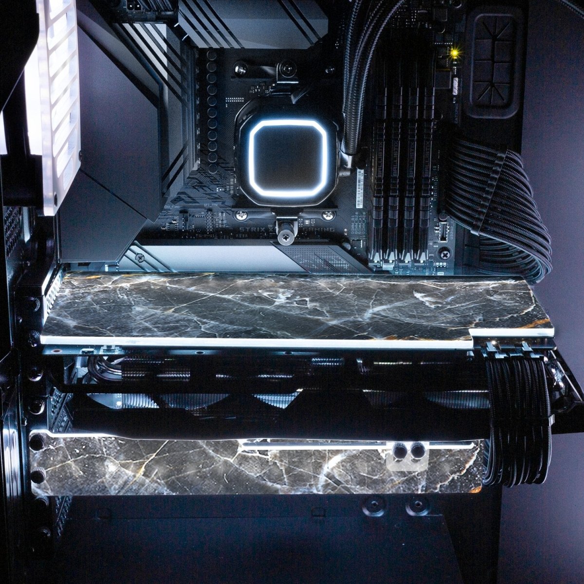 Night Marble RGB GPU Backplate - V1Tech