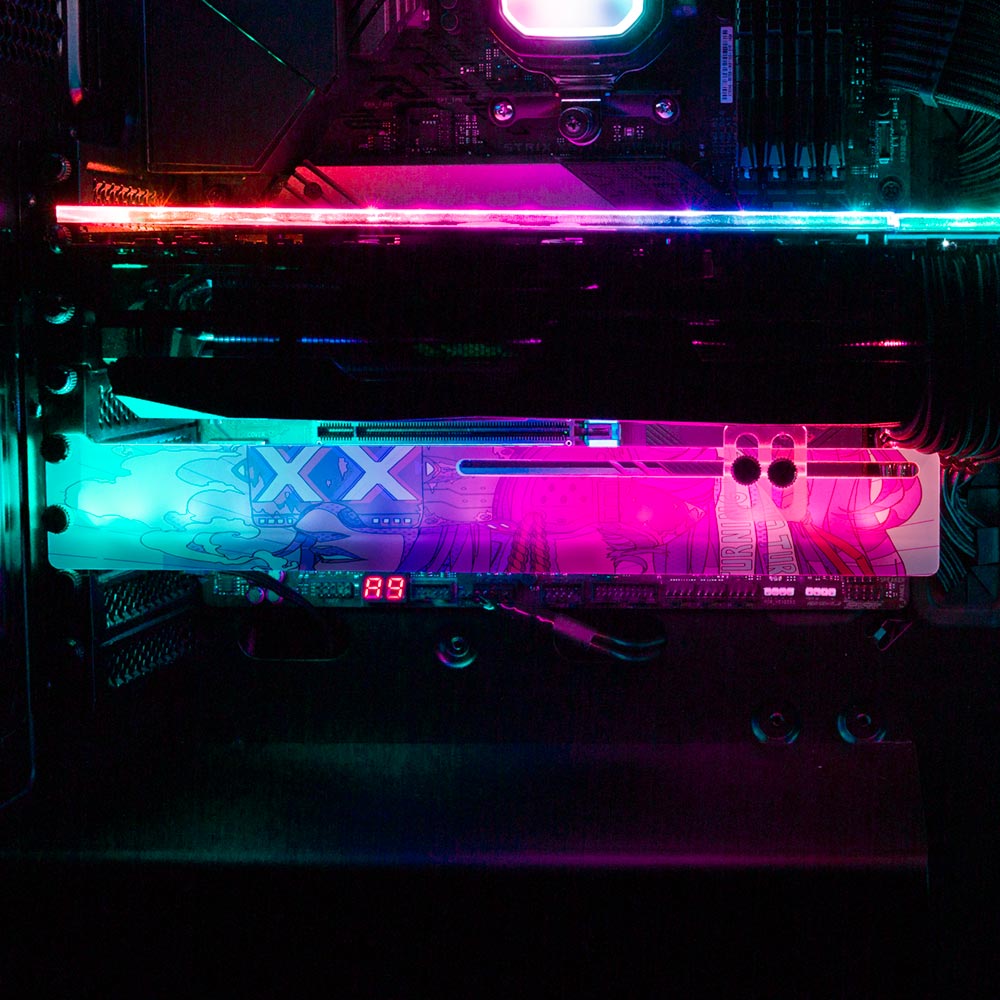 No Turning Back RGB GPU Support Bracket - Kuurakuu - V1Tech