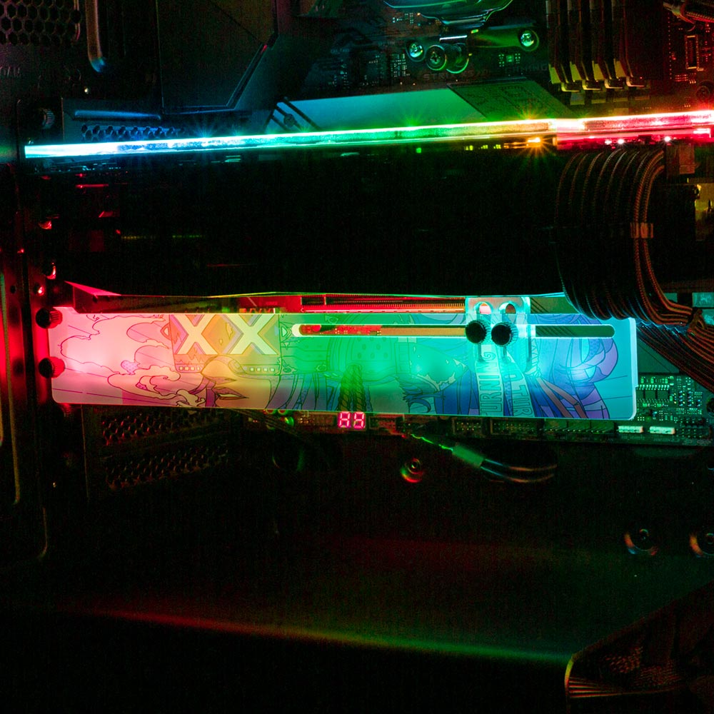 No Turning Back RGB GPU Support Bracket - Kuurakuu - V1Tech