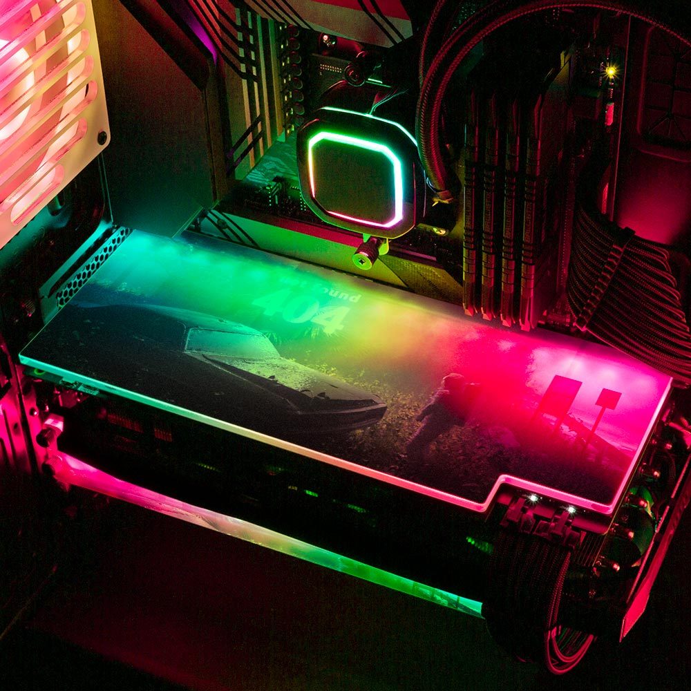 Not Found RGB GPU Backplate - Skie Graphic Studio - V1Tech