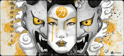 Oni Mask Geisha X-Large Mouse Pad