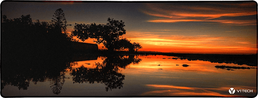 Orange Waves Large Mouse Pad - Ben Mulder Photography - V1 Tech