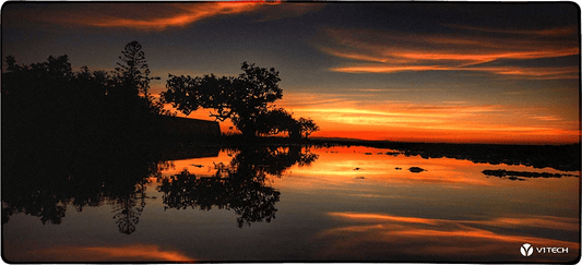 Orange Waves X-Large Mouse Pad - Ben Mulder Photography - V1 Tech