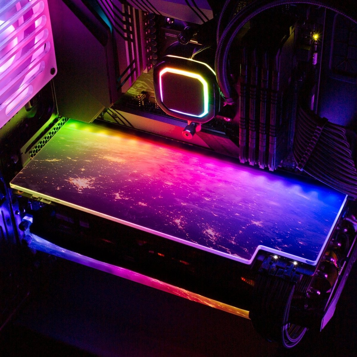 Our World RGB GPU Backplate - V1Tech