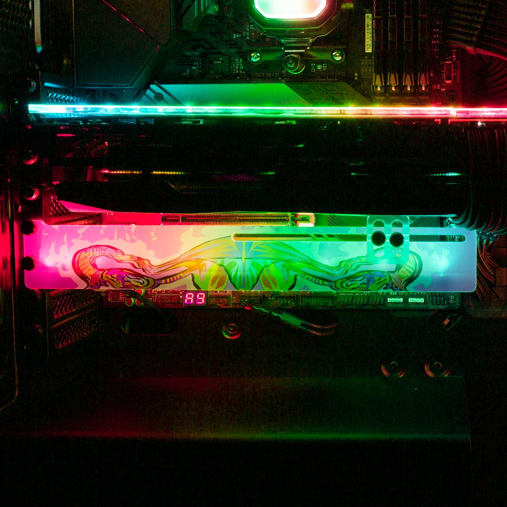 Ovariesdrome RGB GPU Support Bracket - Technodrome1 - V1Tech