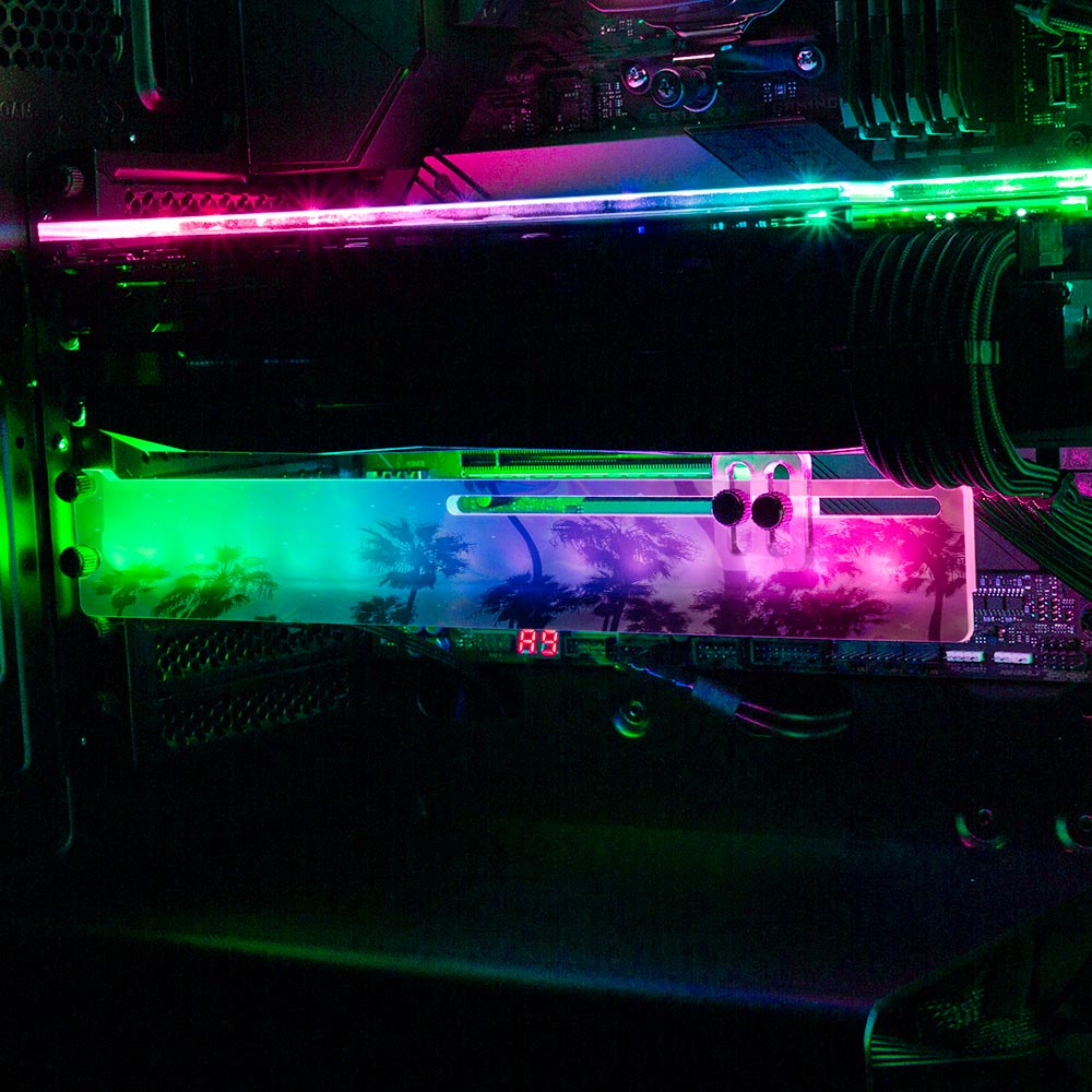 Palmy RGB GPU Support Bracket - Cajuca Art - V1Tech