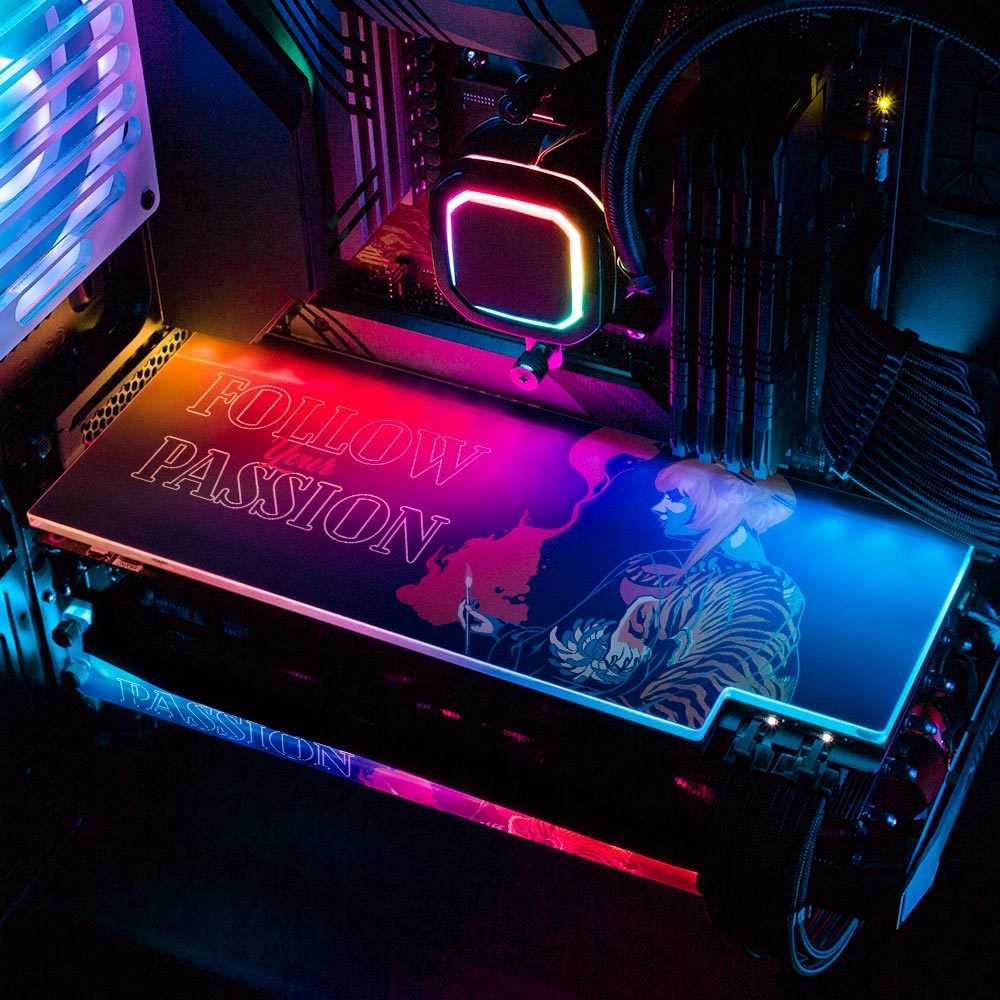 Passion Geisha RGB GPU Backplate - HeyMoonly - V1Tech