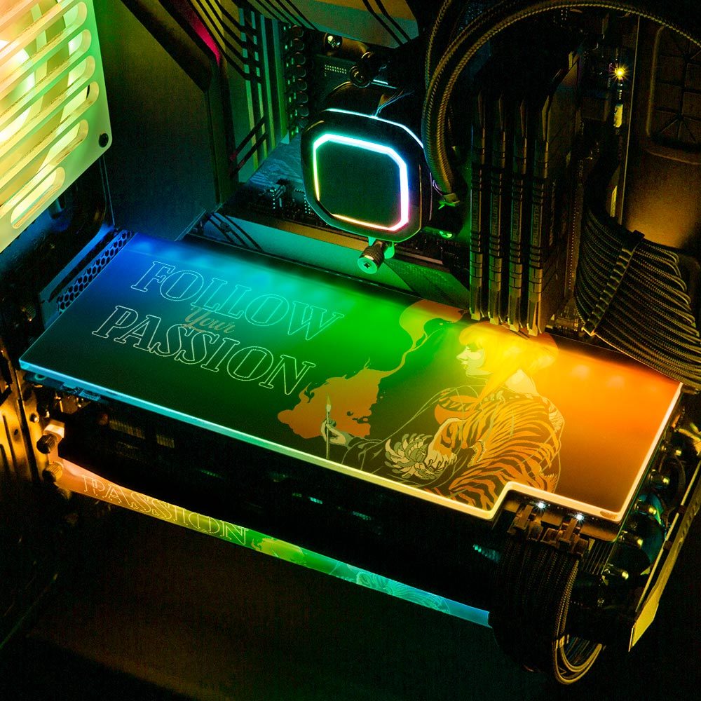 Passion Geisha RGB GPU Backplate - HeyMoonly - V1Tech