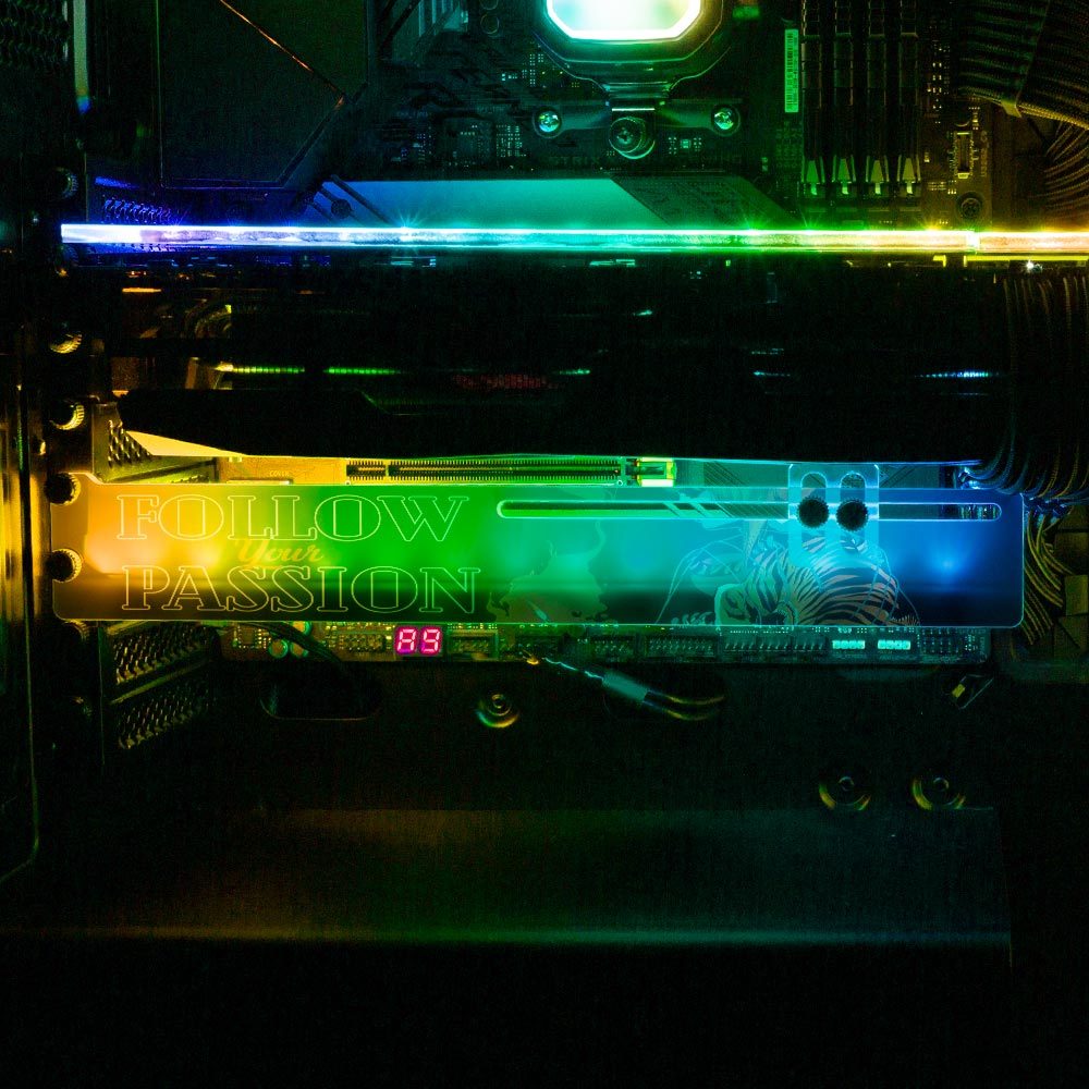 Passion Geisha RGB GPU Support Bracket - HeyMoonly - V1Tech