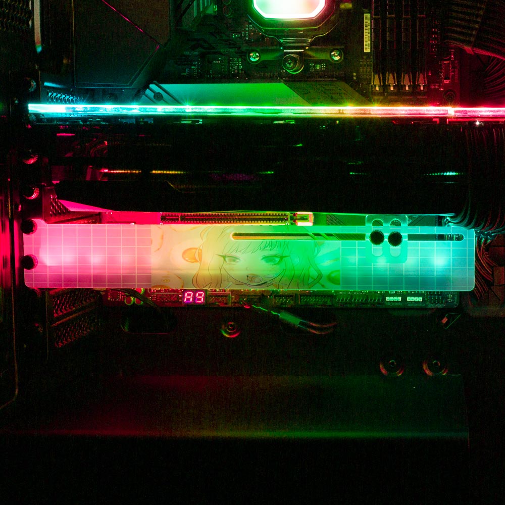 Pastel Aesthetic RGB GPU Support Bracket - YacilArt - V1Tech