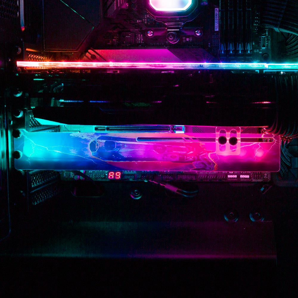 Pex Legends RGB GPU Support Bracket - Devil May Create - V1Tech