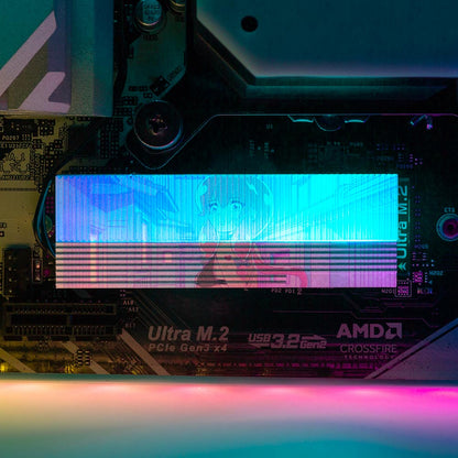 Pink Aesthetic M.2 Heatsink Cover with ARGB Lighting - YacilArt - V1Tech