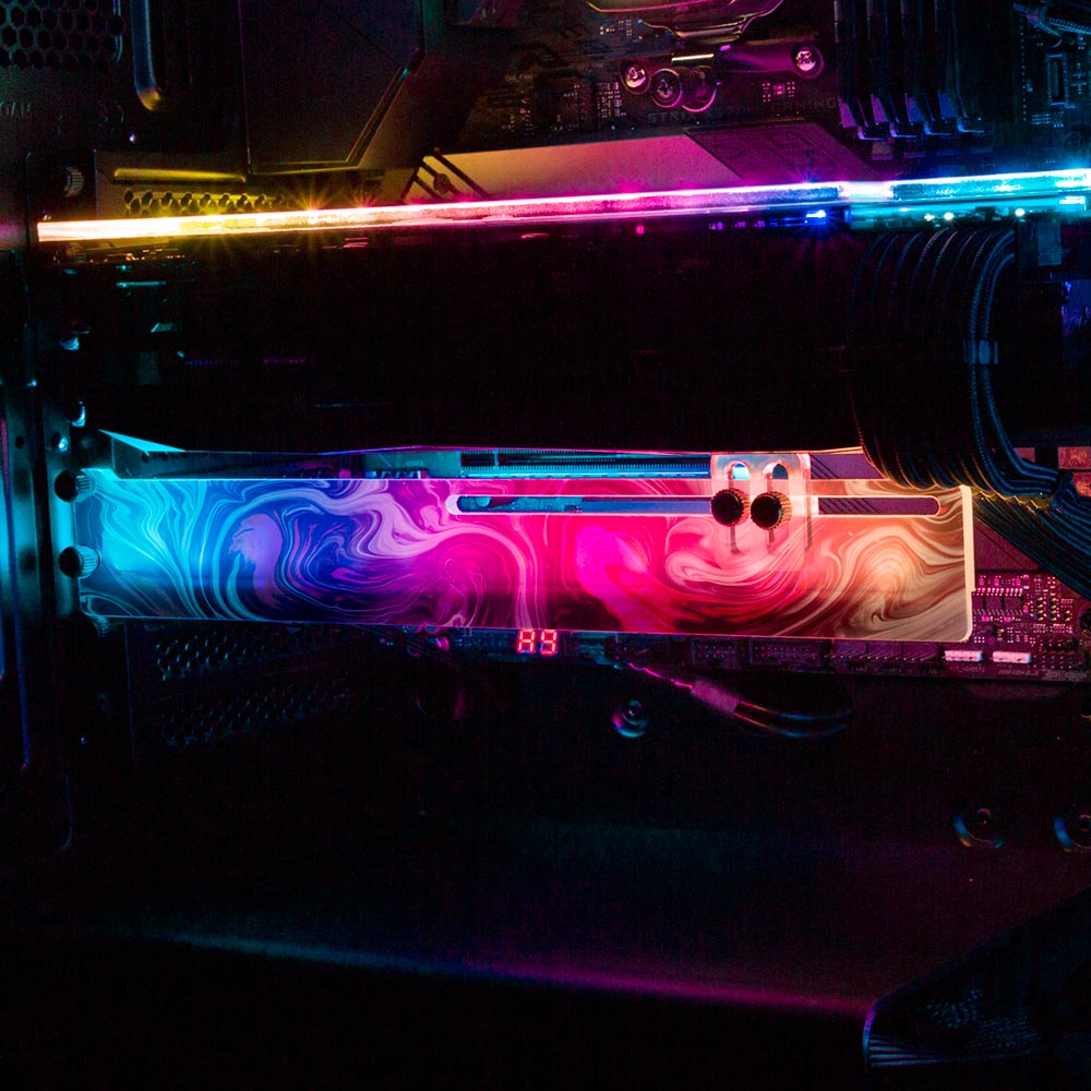 Pink Dreams RGB GPU Support Bracket - Geoglyser - V1Tech