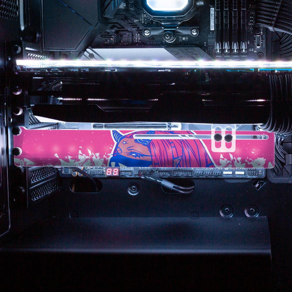 Pink MMXX RGB GPU Support Bracket - Cici‚Äôs Art and Stuff - V1Tech