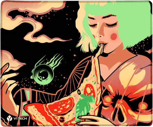 Pizza geisha Medium Mouse Pad - HeyMoonly - V1Tech