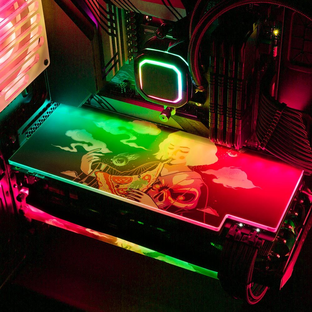 Pizza Geisha RGB GPU Backplate - HeyMoonly - V1Tech