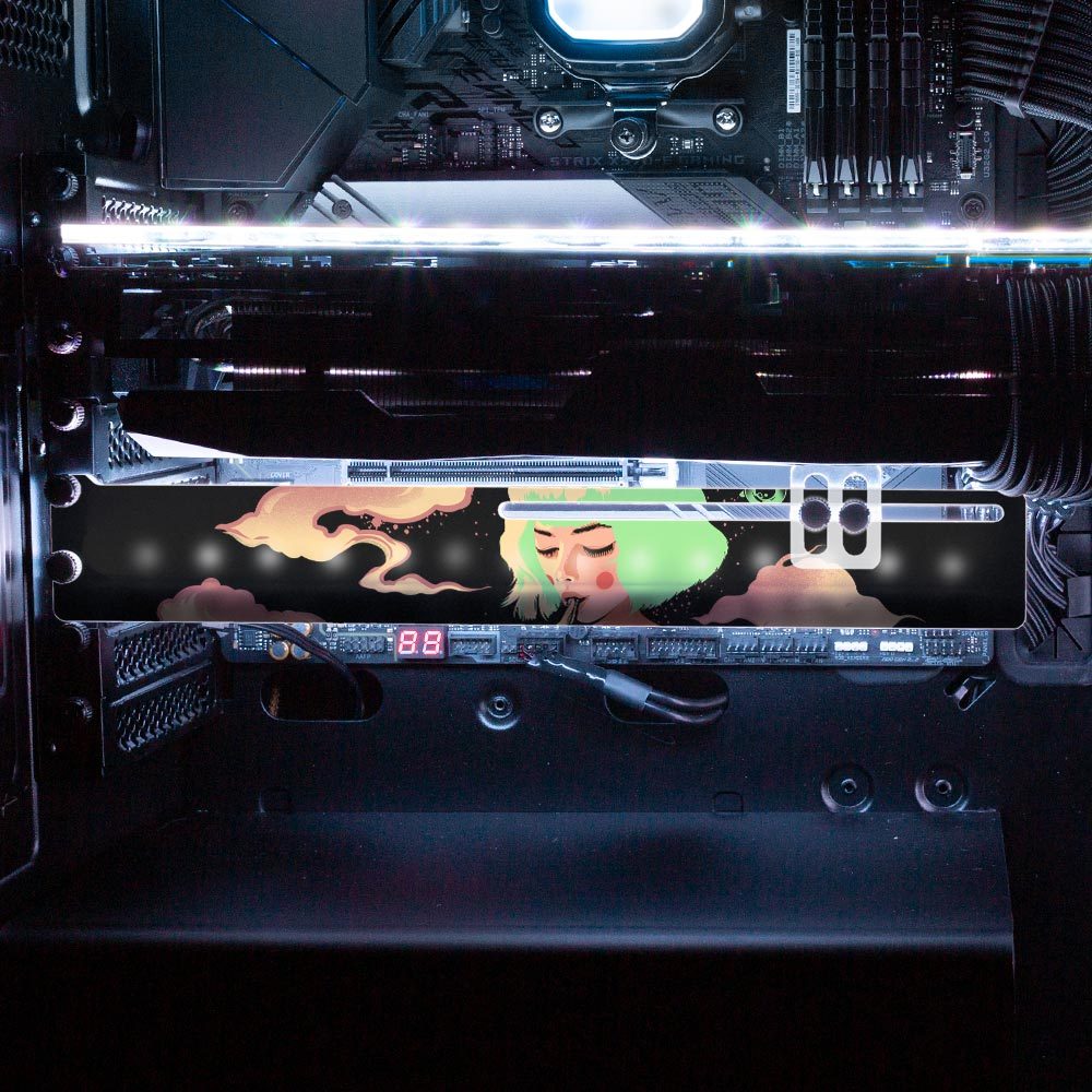 Pizza Geisha RGB GPU Support Bracket - HeyMoonly - V1Tech