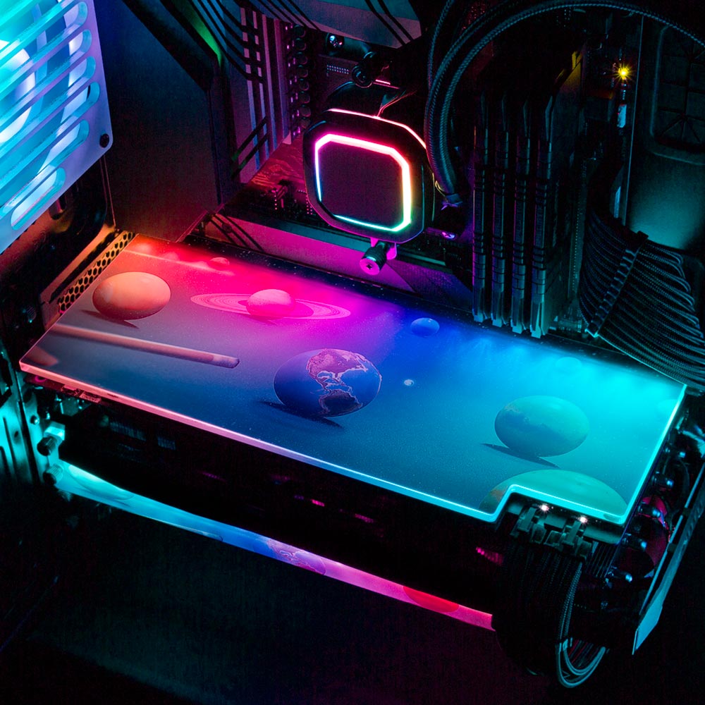 Planet Pool RGB GPU Backplate - Ismaeel Shaikh - V1Tech