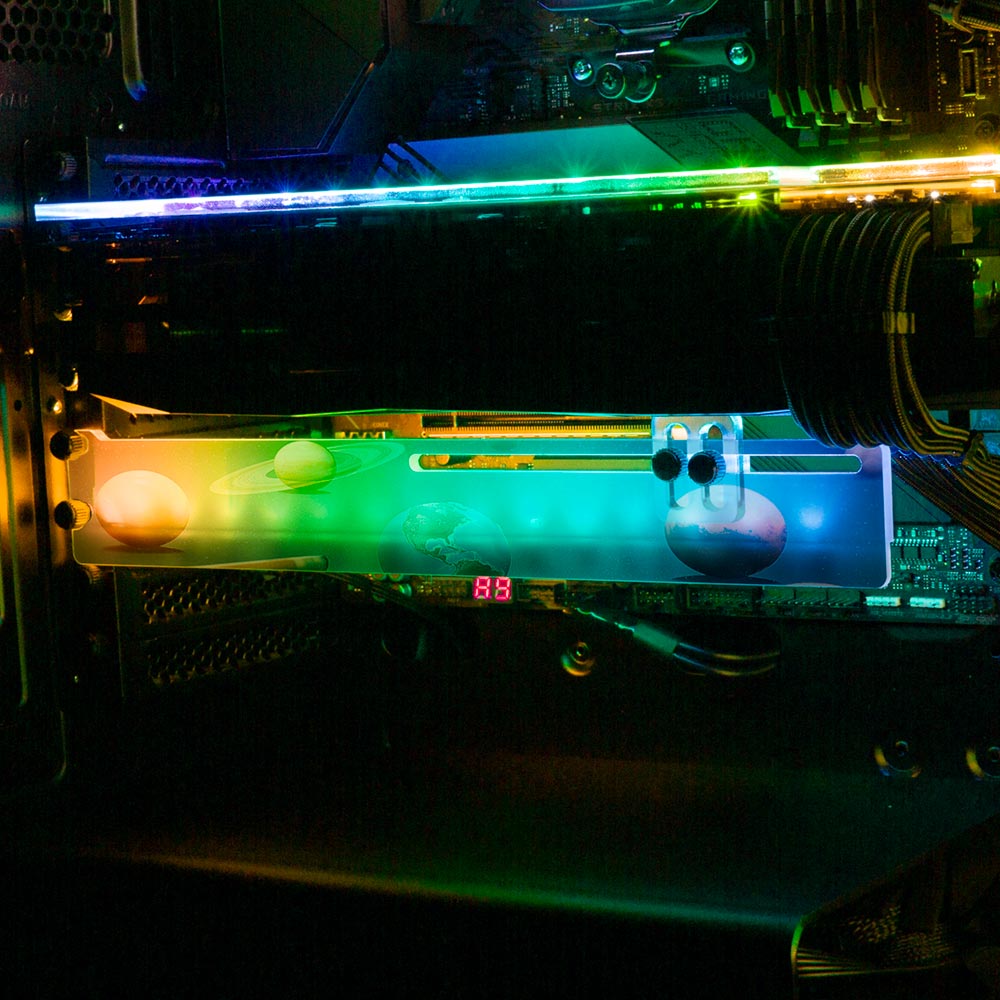 Planet Pool RGB GPU Support Bracket - Ismaeel Shaikh - V1Tech