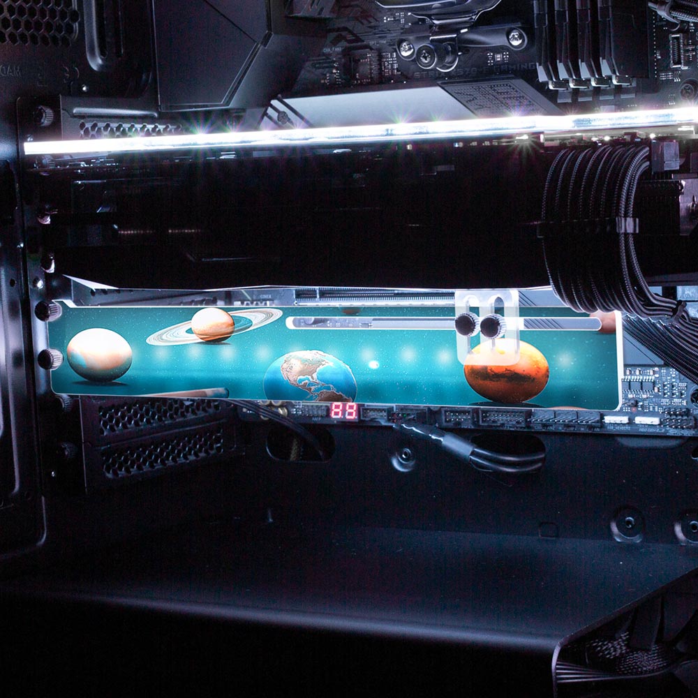 Planet Pool RGB GPU Support Bracket - Ismaeel Shaikh - V1Tech