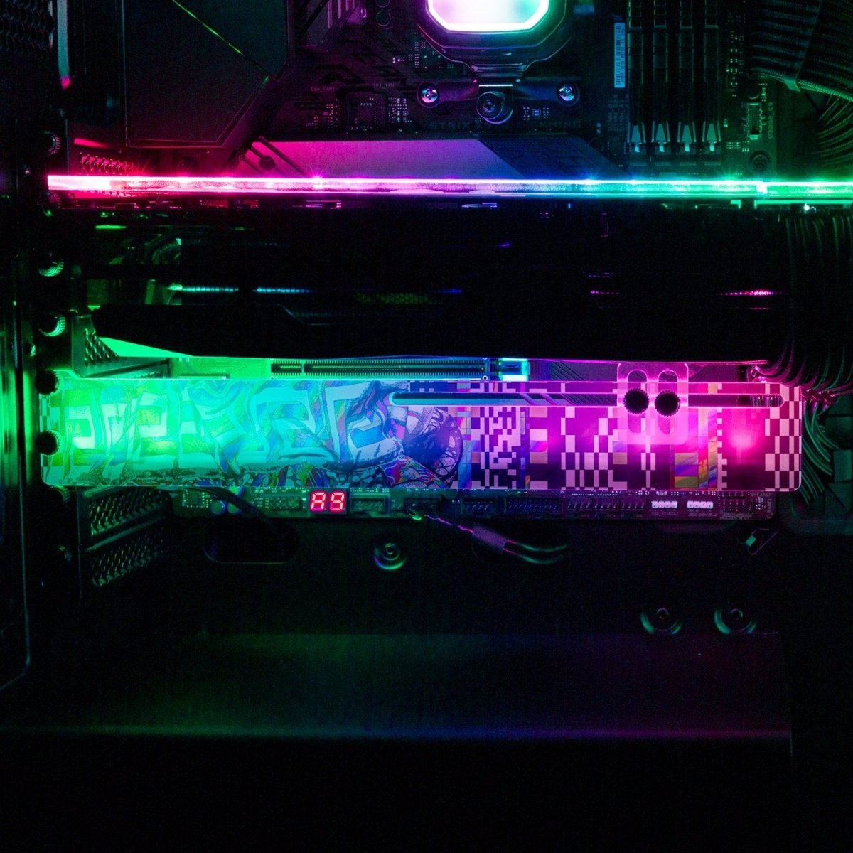 Pretty Thoughts RGB GPU Support Bracket - Tankuss - V1Tech