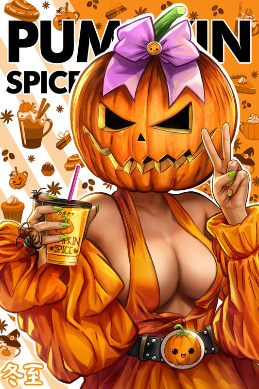 Pumpkin Girl Plexi Glass Wall Art - Dominic Glover - V1 Tech