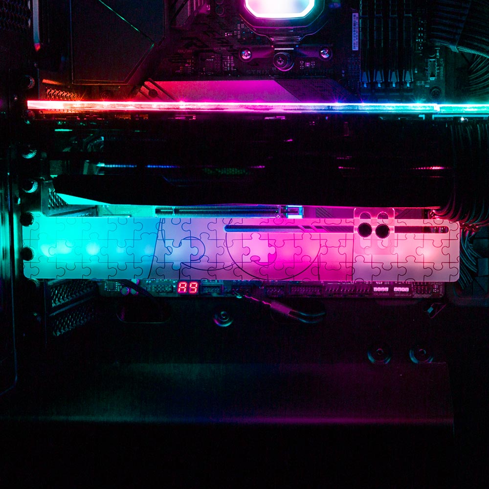 Puzzle RGB GPU Support Bracket - Javilostcontrol - V1Tech