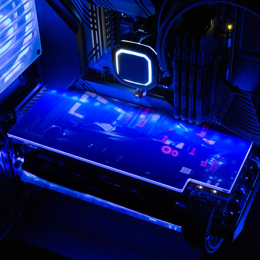 R-34 Skyline RGB GPU Backplate - Skie Graphic Studio - V1Tech