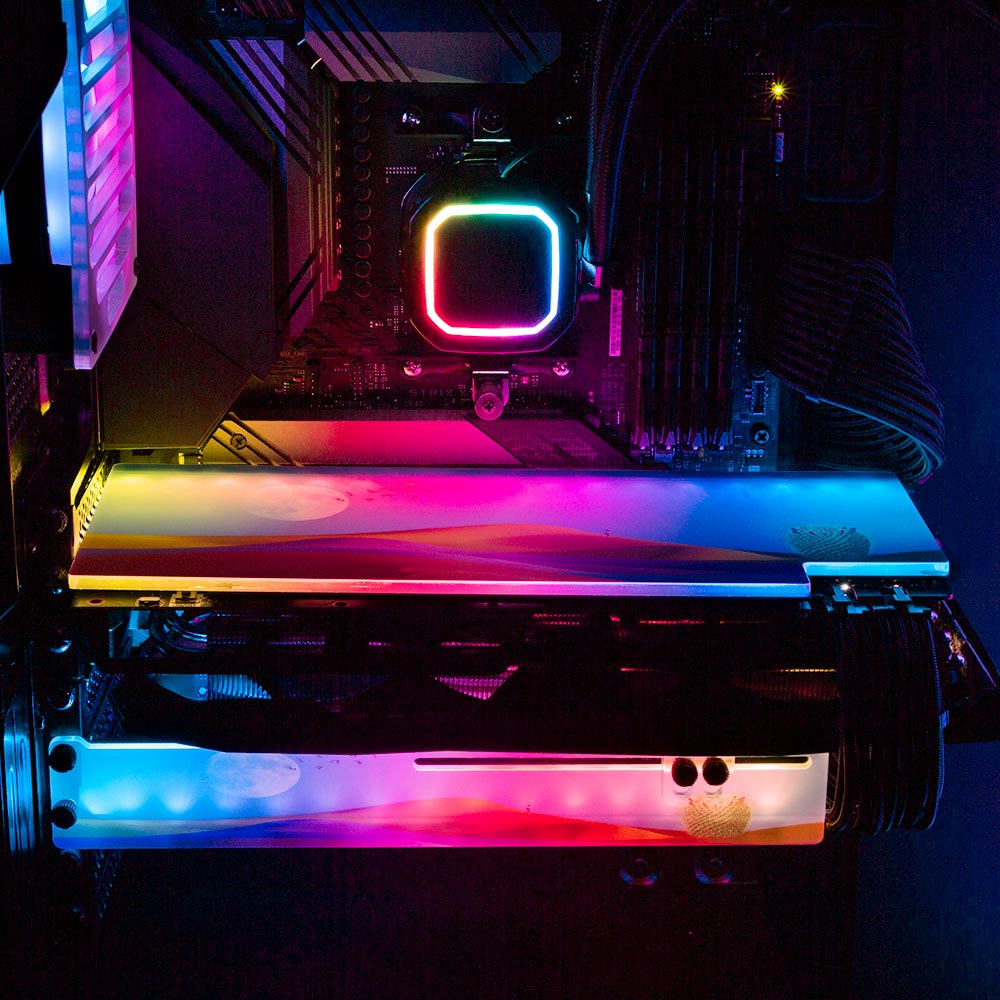 Rainbow Desert RGB GPU Backplate - Spectacular.way - V1Tech