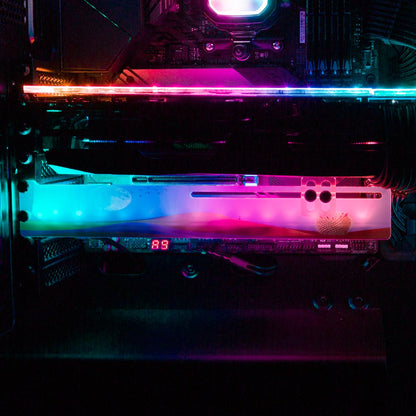 Rainbow Desert RGB GPU Support Bracket - Spectacular.way - V1Tech