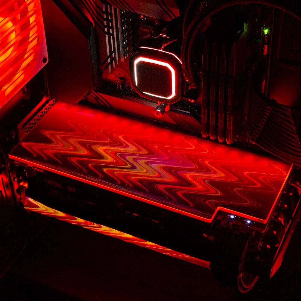 Rainbow Fire Dance RGB GPU Backplate - StellarFire - V1Tech