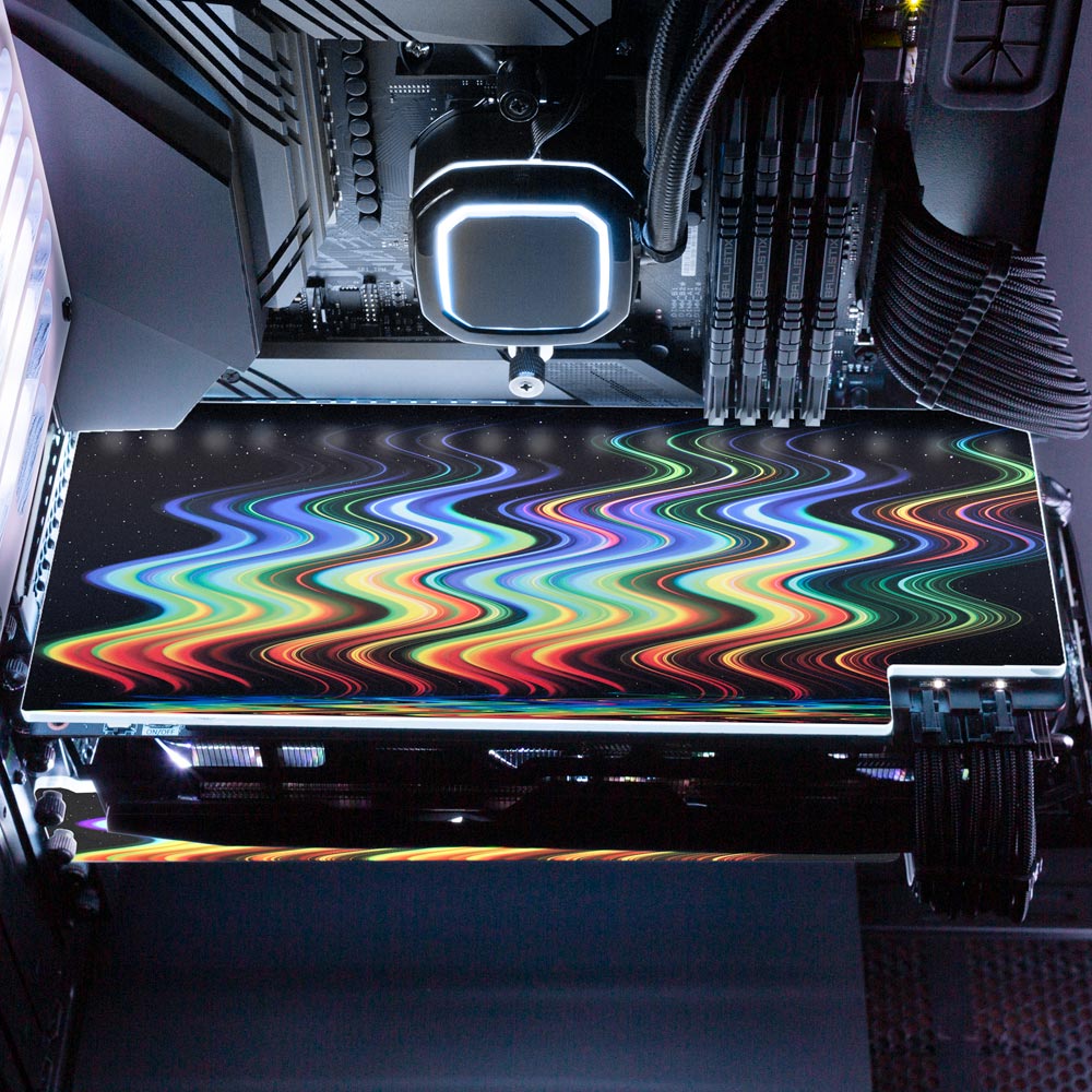 Rainbow Fire Dance RGB GPU Backplate - StellarFire - V1Tech